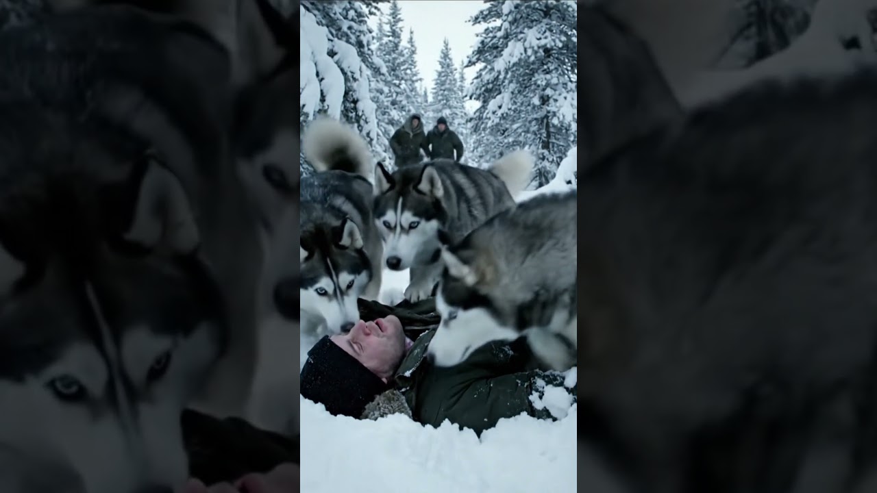 Wild Huskies Warm Hypothermic Camper ❄️🐺 | Emotional Survival Story 