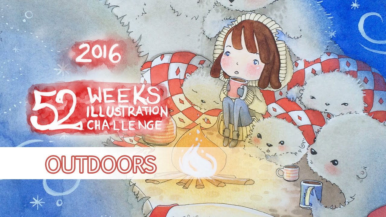 Outdoors - Watercolor Speedpaint (52 Weeks Illustration Challenge - week02)