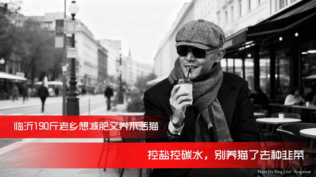 临沂190斤老乡想减肥又养不活猫？大冰：控盐控碳水，别养猫了去种韭菜