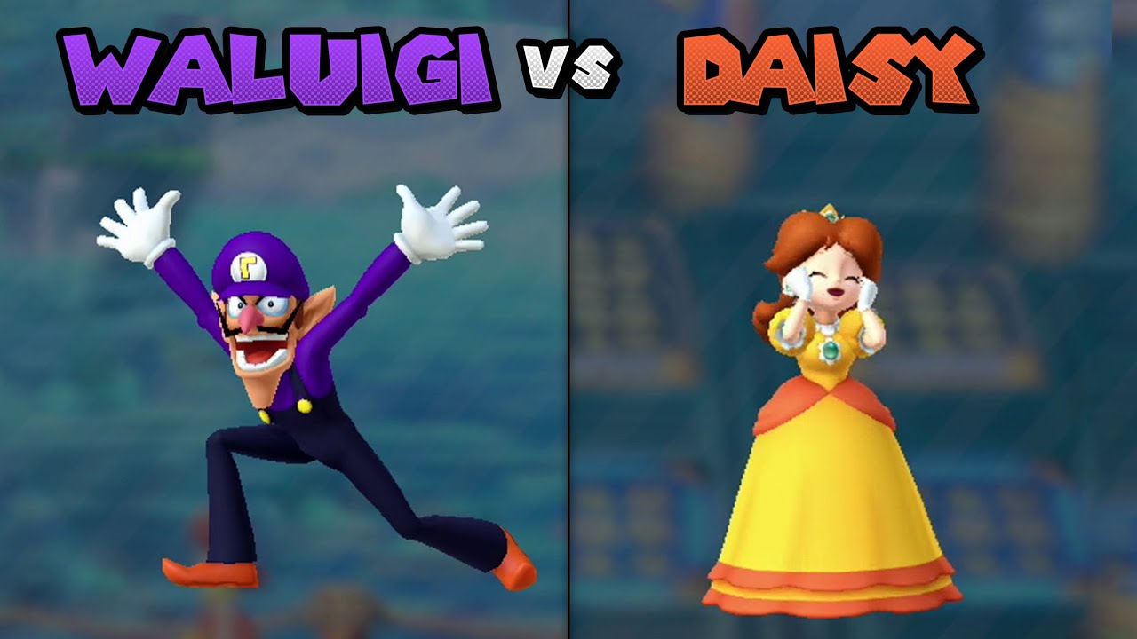 Mario Party 10 Minigames - Waluigi vs Daisy | MarioGamers