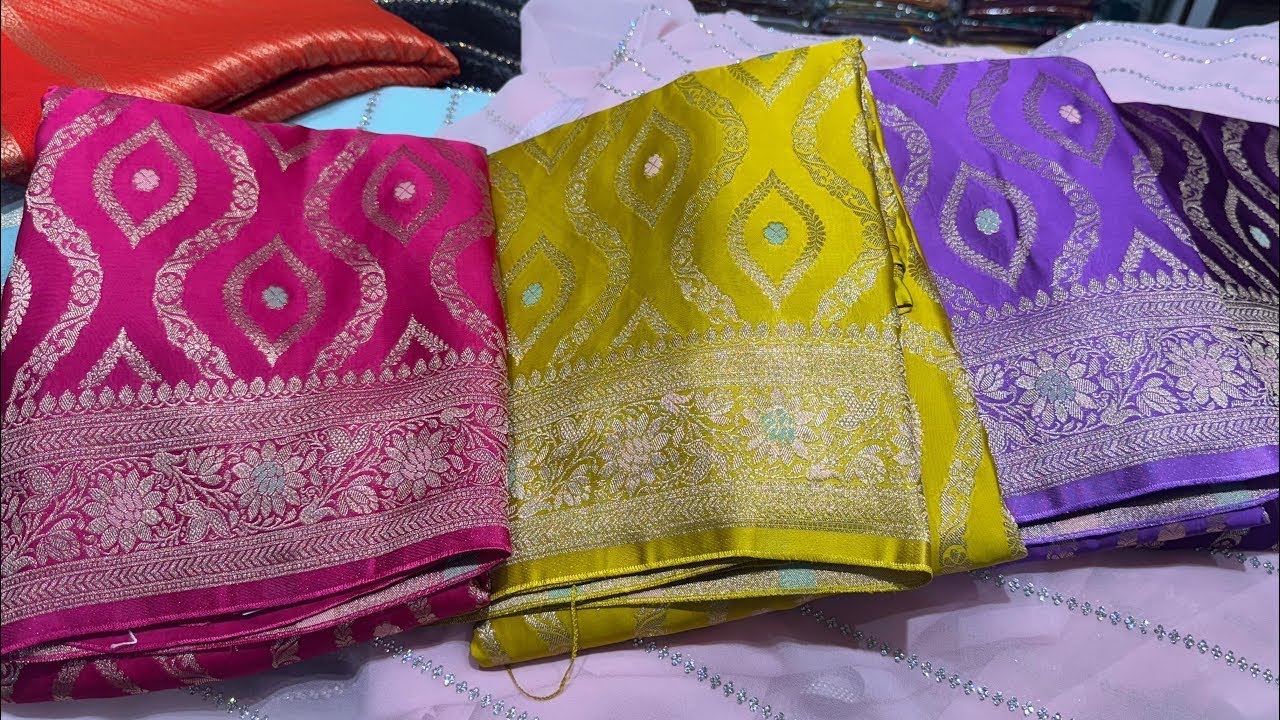 New Banarasi Mashru Silk Saree Wholesale Price