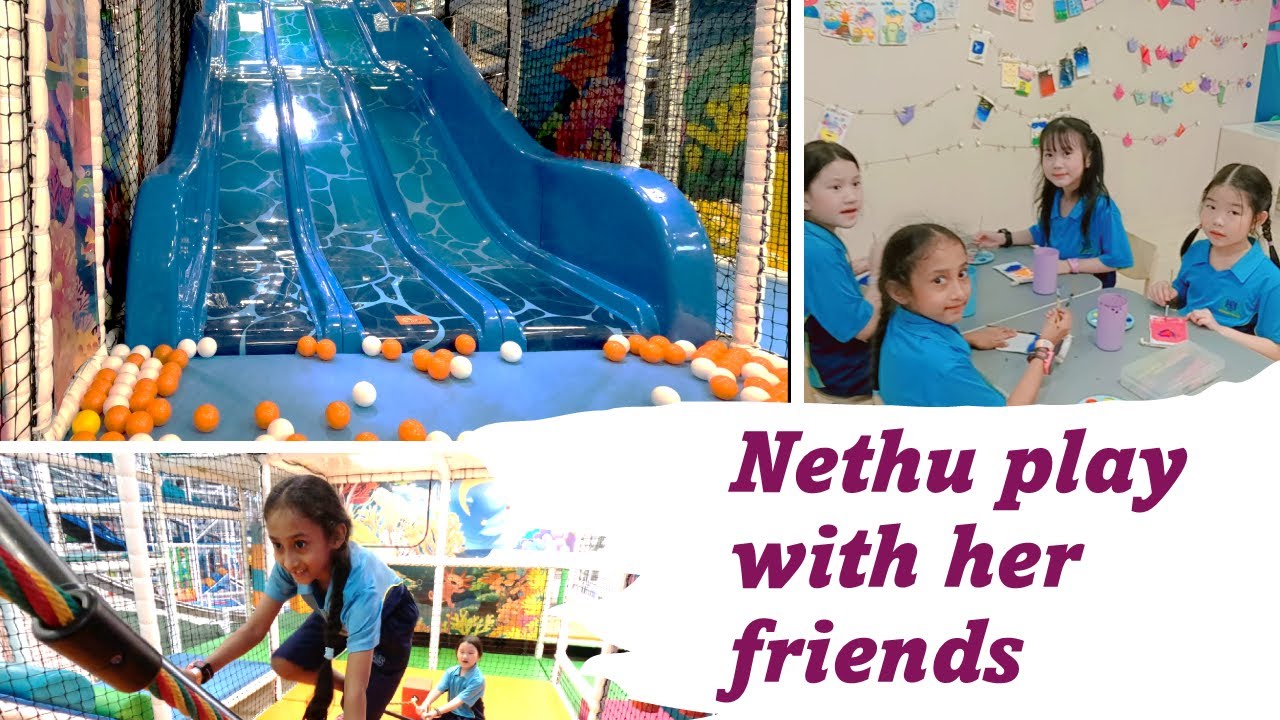 Nethu play  with her friends