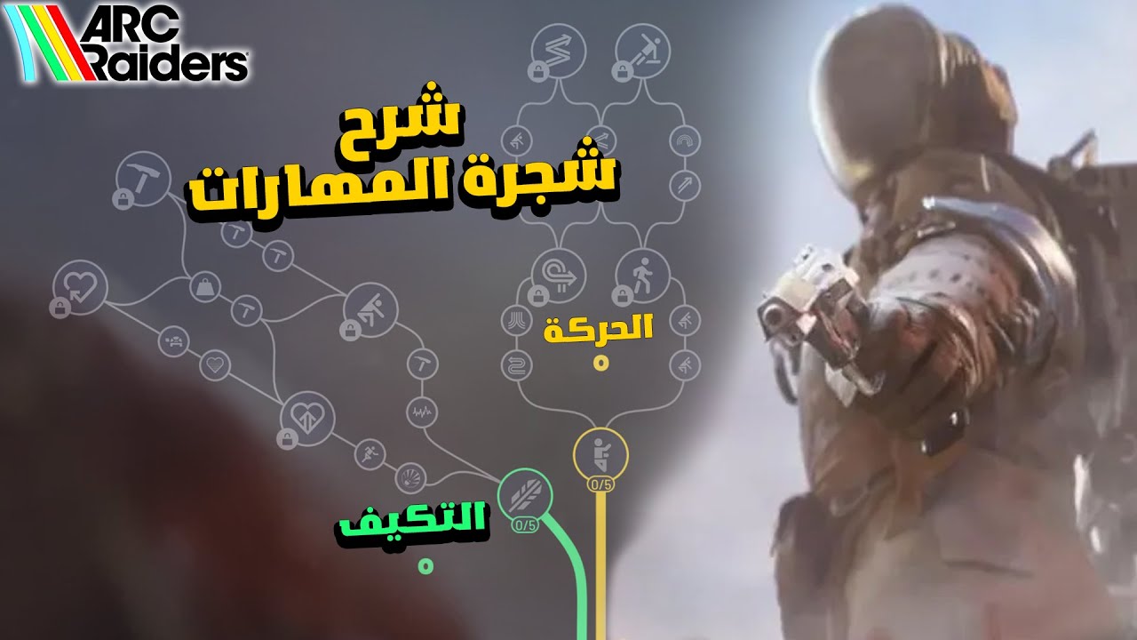 لعبة ارك ريدرز | شرح شجرة المهارات بالتفصيل المقطع الثاني (الحركة والتكيف) ARC Raiders #arcraiders