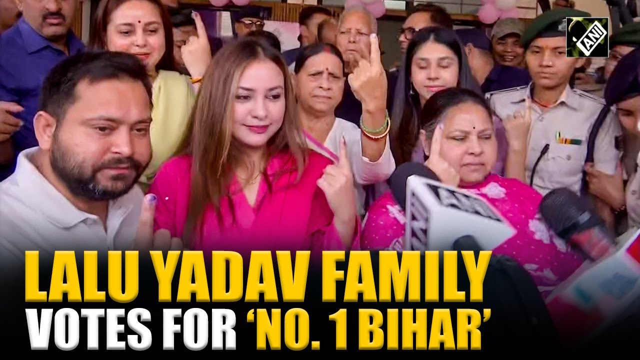 Lalu Yadav, Rabri Devi along with Tejashwi and daughters cast vote in 1st phase of Bihar election