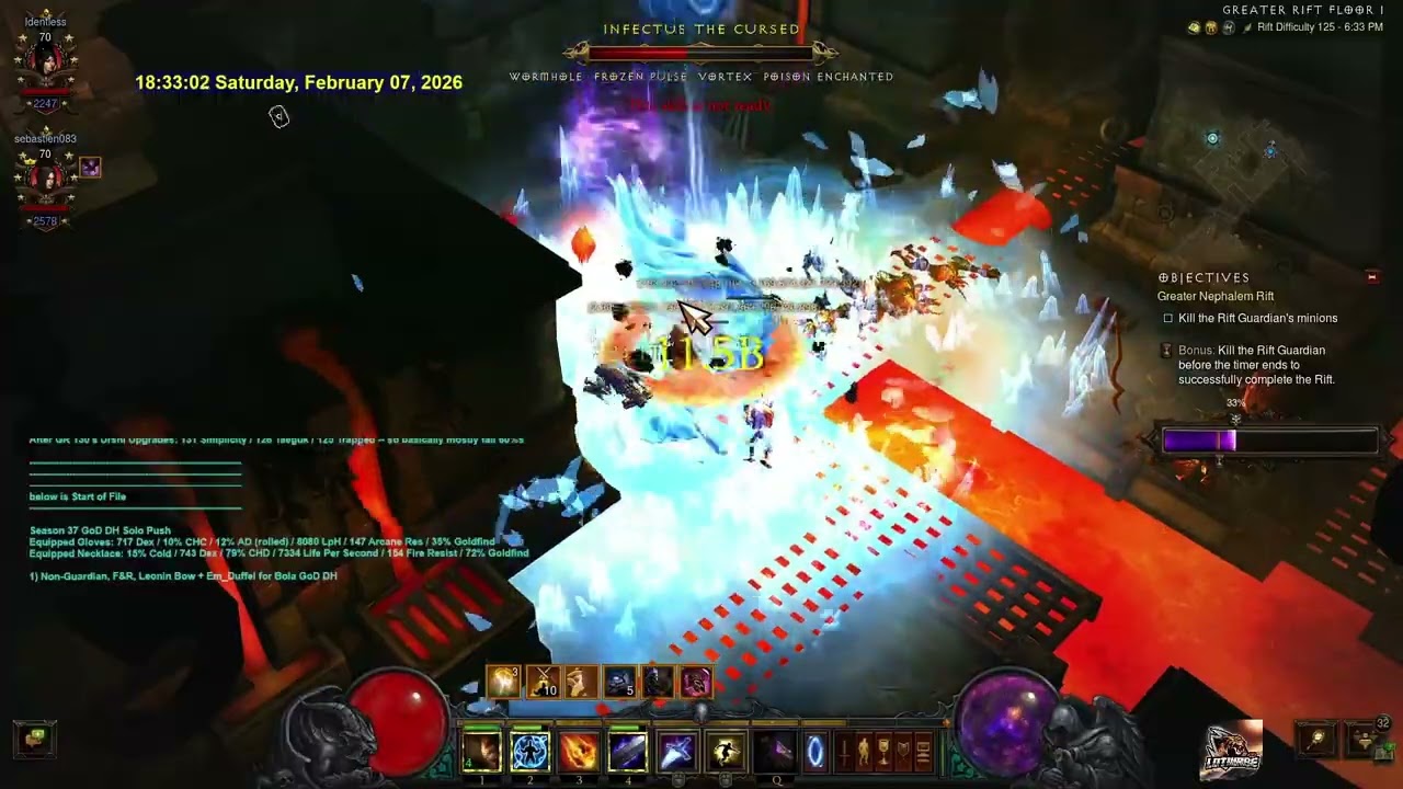 D3 07Feb2026 EU- Season 37 - (GR 125s - Part 2 of 2) My 8x Ancients LoD Meteor + Friend GoD DH