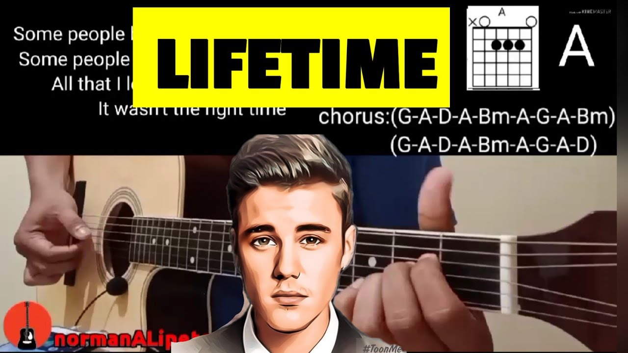 Justin Bieber - Lifetime Guitar Tutorial Cover | Lyrics, Chords & Tabs | normanALipetero