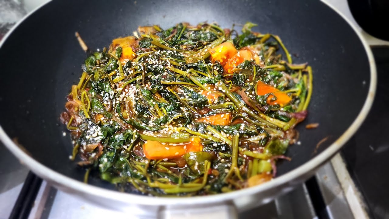 හැමදාම හදන කංකුන් වෙනස් රසයකට, පහසුවෙන් 💚😋 | Water Spinach Recipe #sachi'skitchen #viral #cooking 