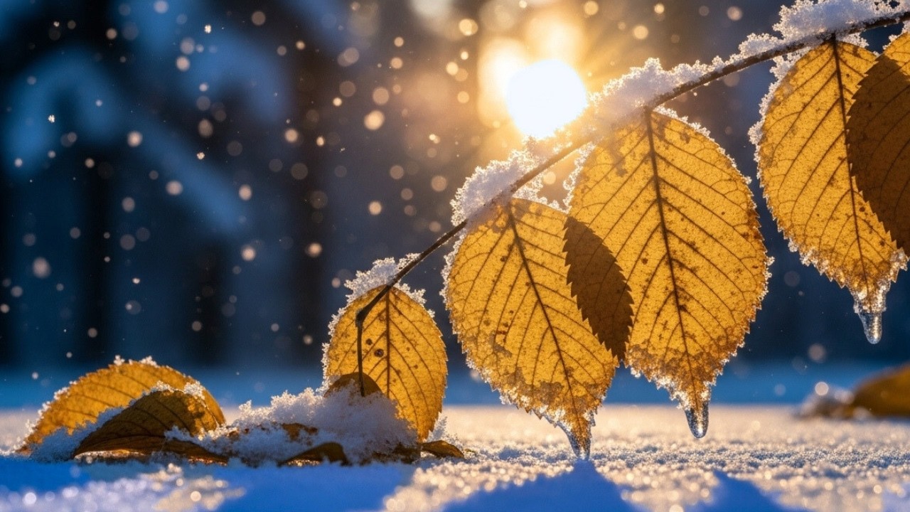 Golden Light in the Snow ❄️ Relaxing Winter Piano Ambience/ Taylor Evans