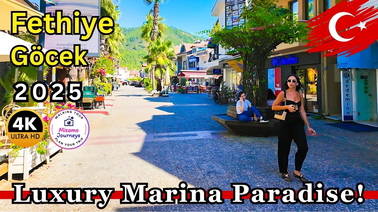 2025 Göcek Fethiye 4K Walking Tour | Luxury Marina, Beachside Cafes & Paradise Views in Turkey