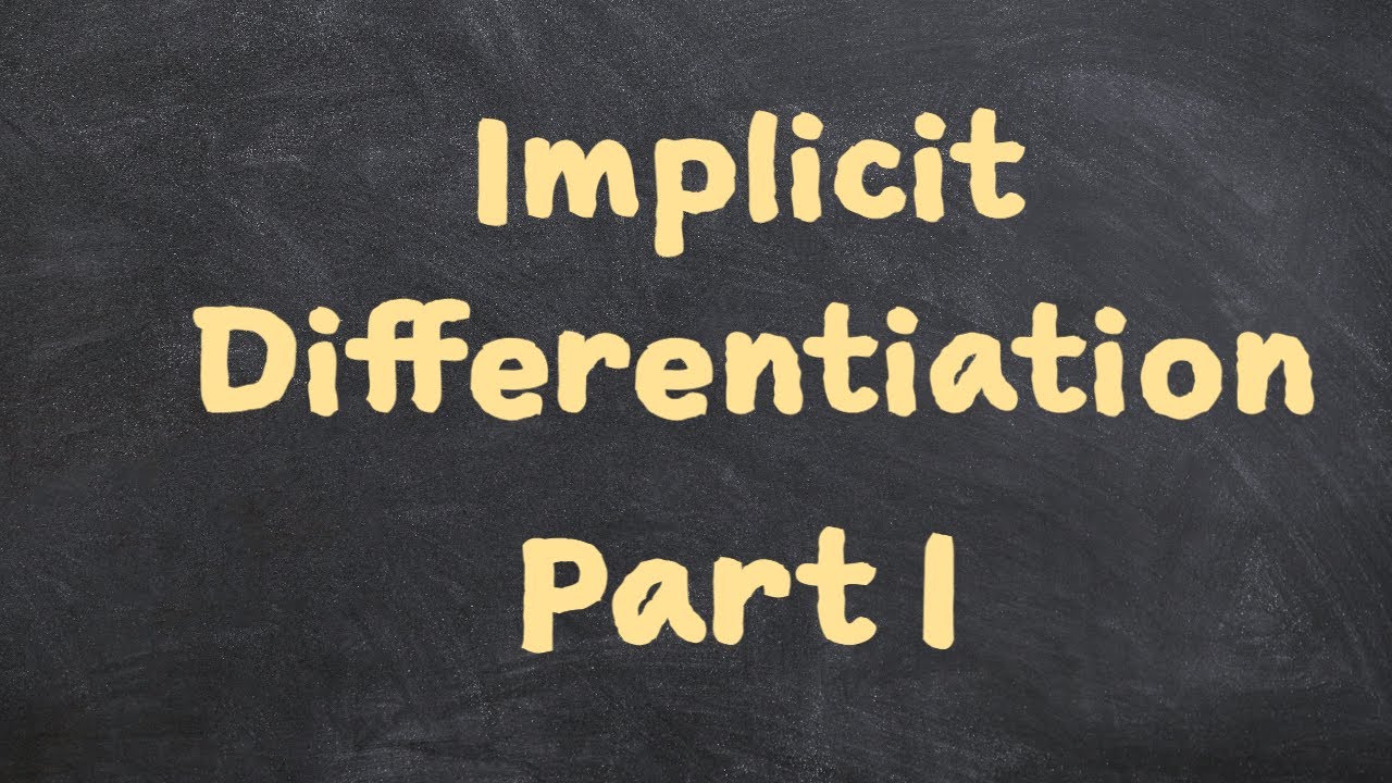 A-level/STPM/IB - Introduction of Implicit Differentiation- part 1