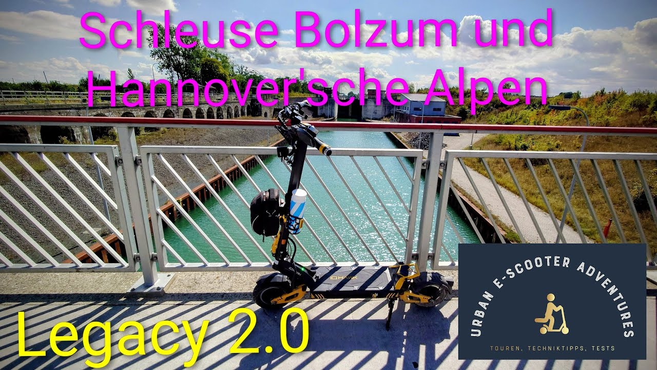 E-Scooter Tour Schleuse Bolzum und Steigungstest Hannoversche Alpen mit dem IO Hawk Legacy 2.0