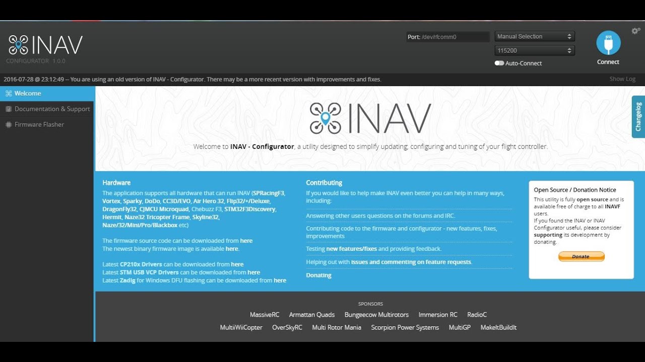 How to install iNav configurator/cleanflight alternative