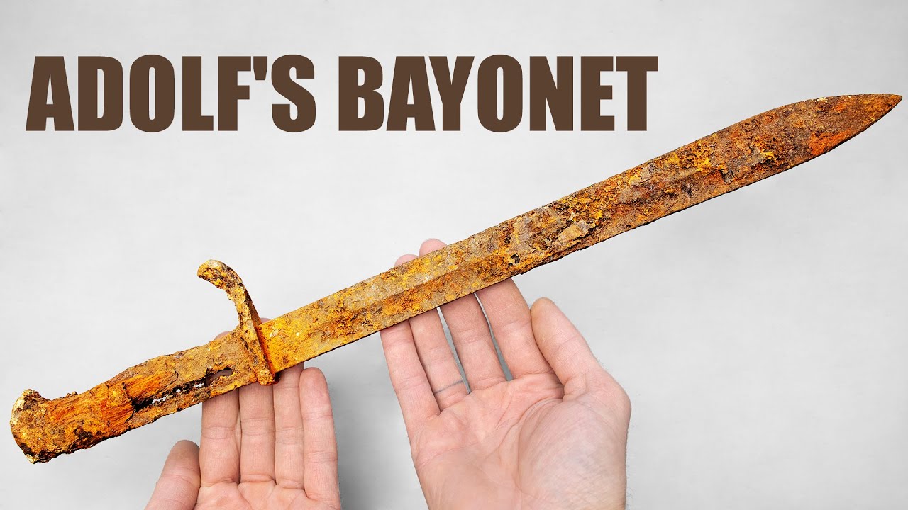 Rusty German Bayonet Restoration. Artifact from the battlefield
