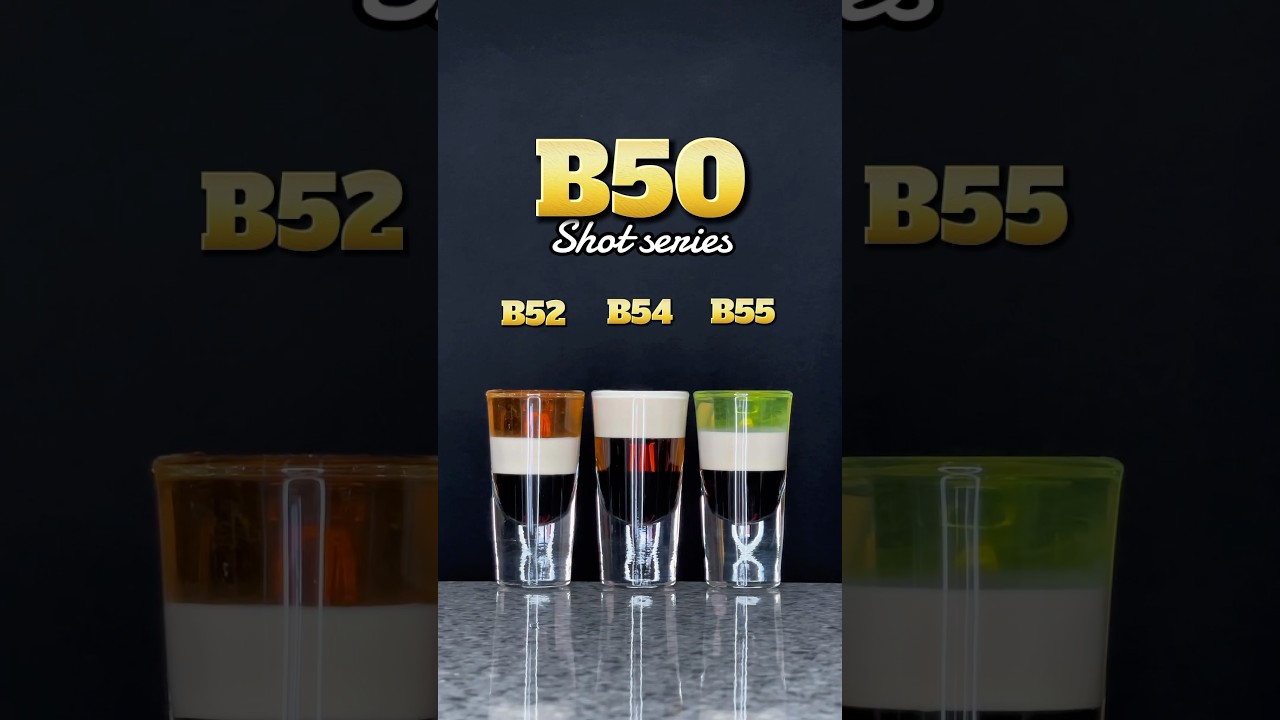 B50 SHOT SERIES 🌟 #shots #cocktails #layeredshots #drinks