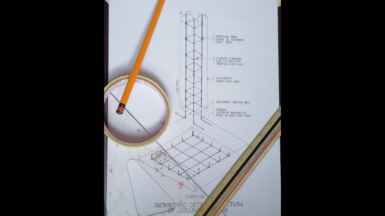 How to draft a simple Column/ Footing detail
