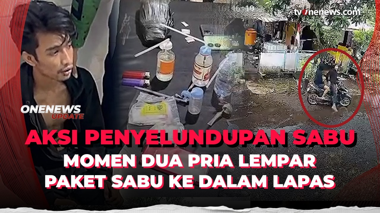 Viral! Aksi Nekat Dua Pria Lempar Paket Narkoba Ke Dalam Lapas, Berujung Ditangkap | OneNews Update