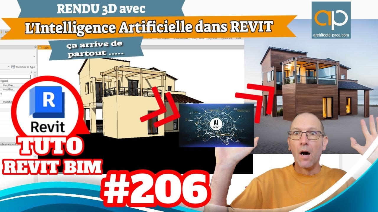 Rendu REVIT gr&acirc;ce &agrave; l' Intelligence Artificielle - Tuto GRATUIT en Fran&ccedil;ais
