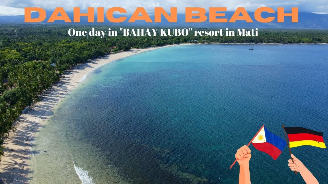 Foreigners visiting Dahican Beach in Mati, Philippines - BAHAY KUBO BEACH RESORT