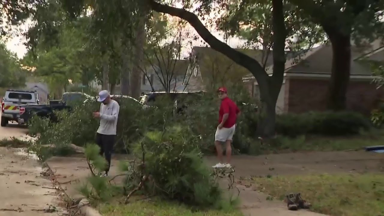 Klein neighborhood in clean-up mode after tornado damages homes and topples trees