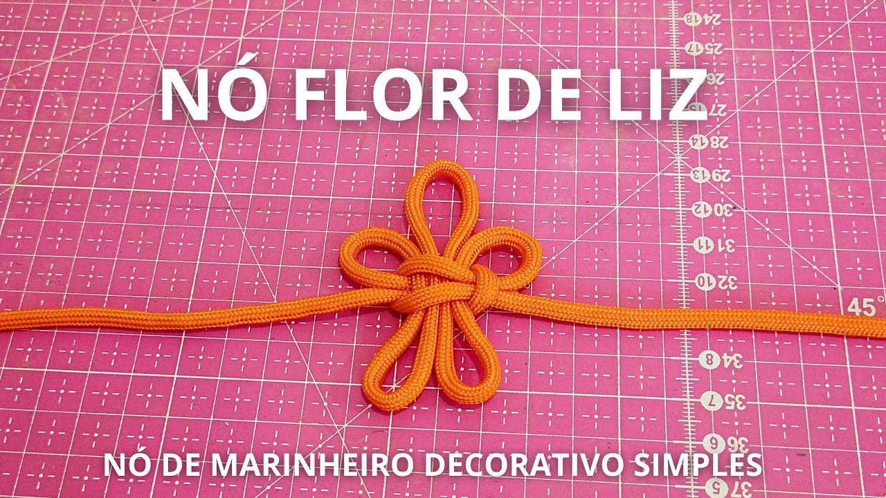 Como fazer nó flor de liz - Nó de marinheiro