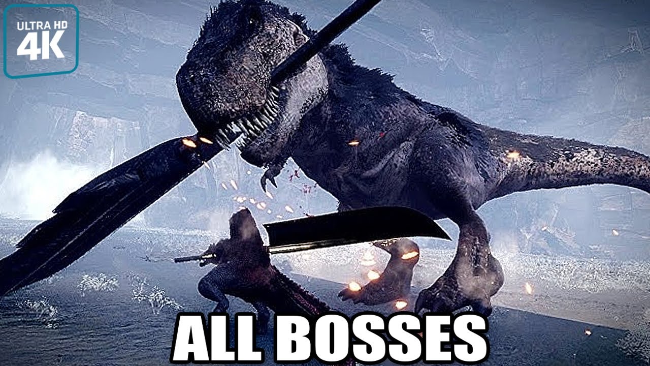 DINOBLADE - All Bosses | Dinosaur DARK SOULS 4K 60FPS UHD PC