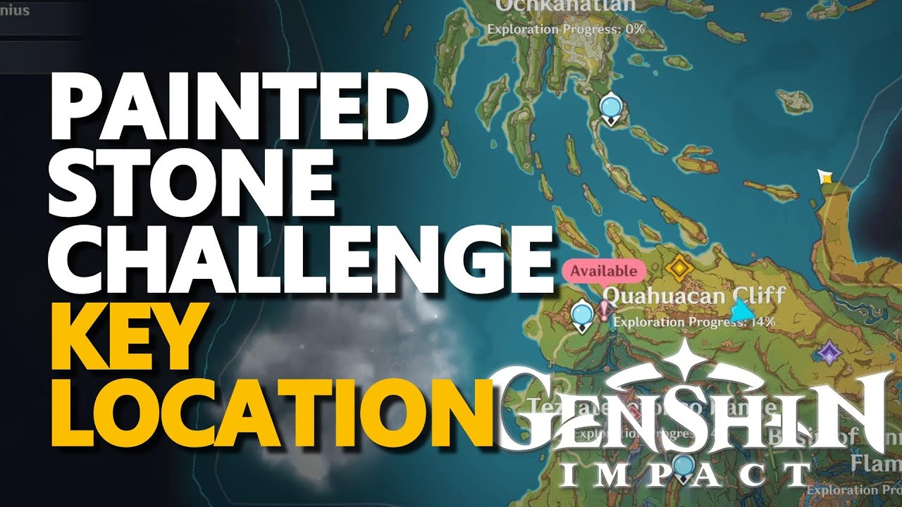 Painted Stone Challenge key Location Genshin Impact