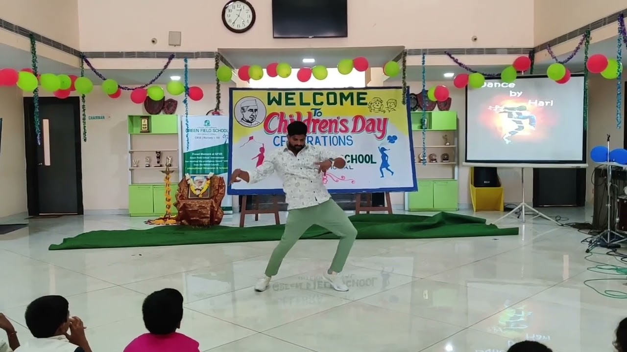 children's day solo dance in Green Field international school vakada
