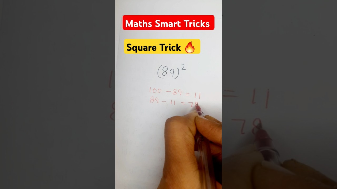 Square Shortcut Trick🔥| Square 89 Tricks #math​ #shorts​ #shortvideo​ #short​ #trending​#vedicmaths​