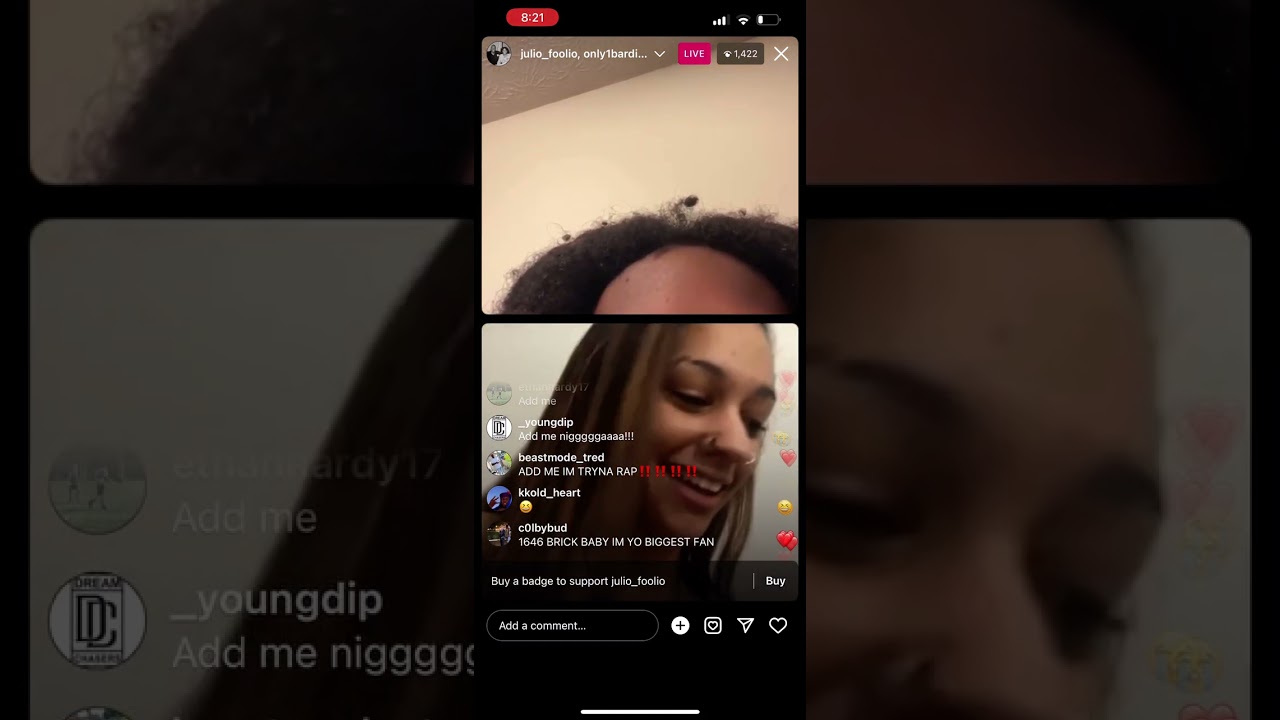Foolio Talks to Girls on IG Live