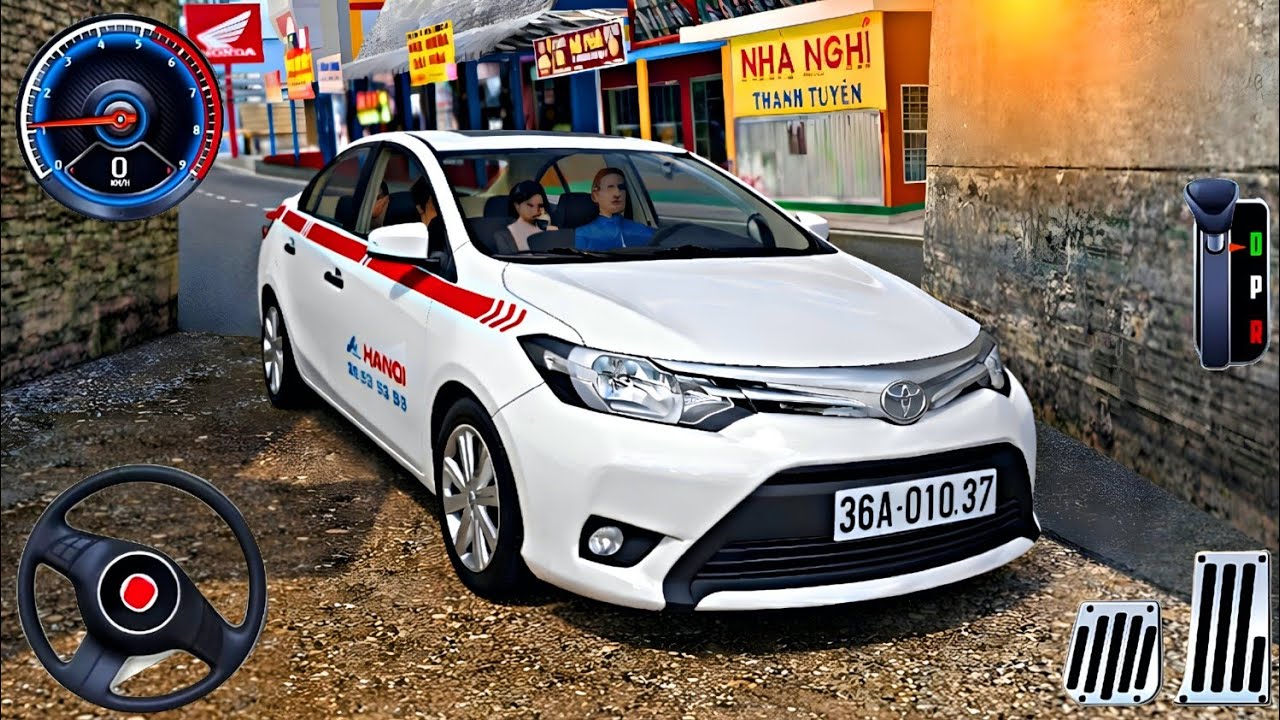 Car Simulator Vietnam | Toyota Vios Taxi City Car Realistic Driving | Android GamePlay 