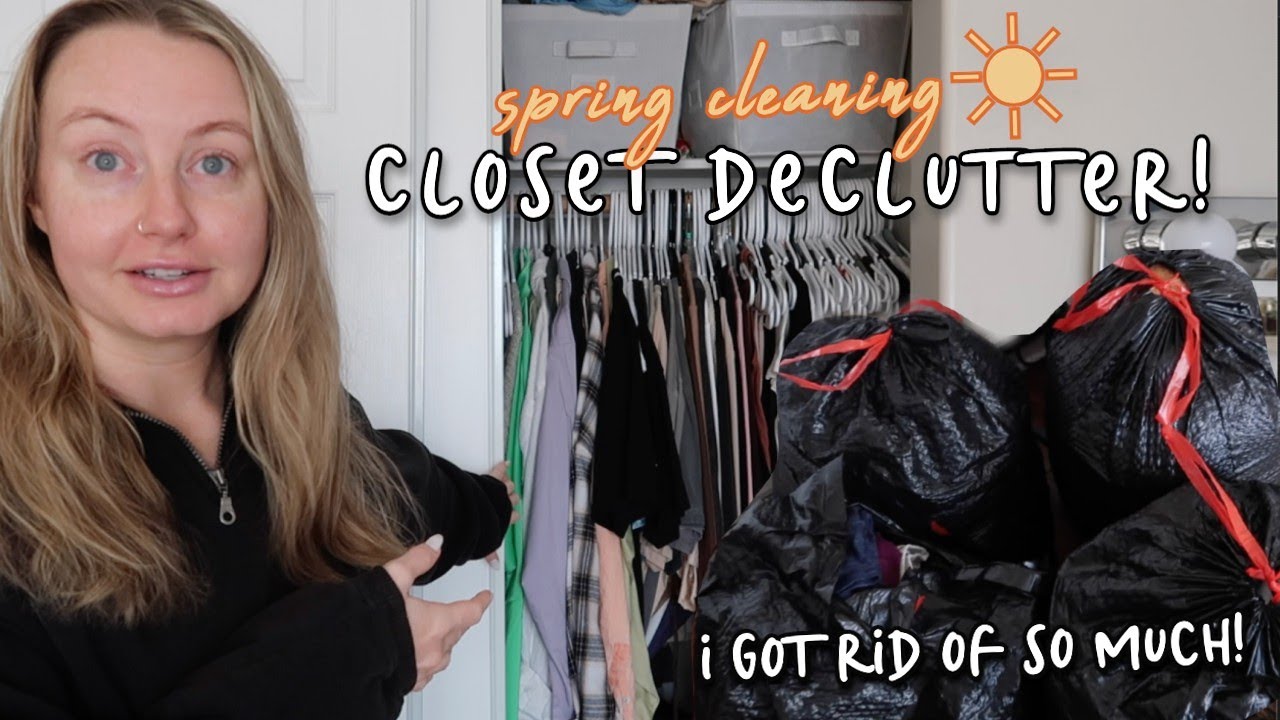 HUGE CLOSET CLEANOUT 2022! decluttering & getting rid of everything!