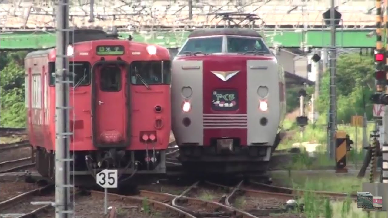 やくもと普通列車が並走!?　米子駅(2018/7/28)