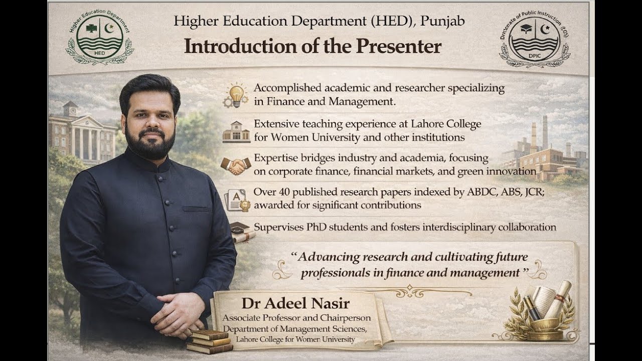 Industry and Academia Linkages. Entrepreneurship by Dr. Adeel Nasir