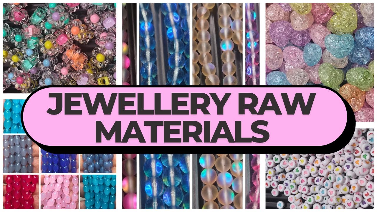 Jewelry Raw Materials | Bracelet raw materials | Aura beads, Glass beads, Acrylic beads