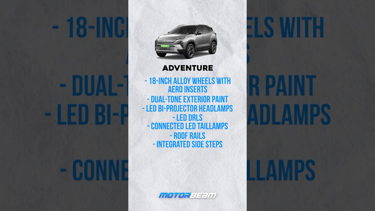 Tata Harrier EV Adventure Base Variant Details | @MotorBeam
