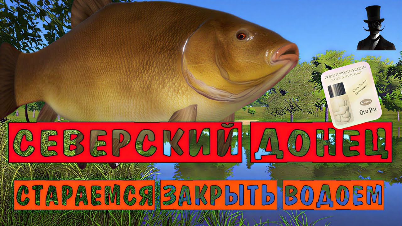 Стараемся закрыть водоём. Река Северский Донец. Русская Рыбалка 4.