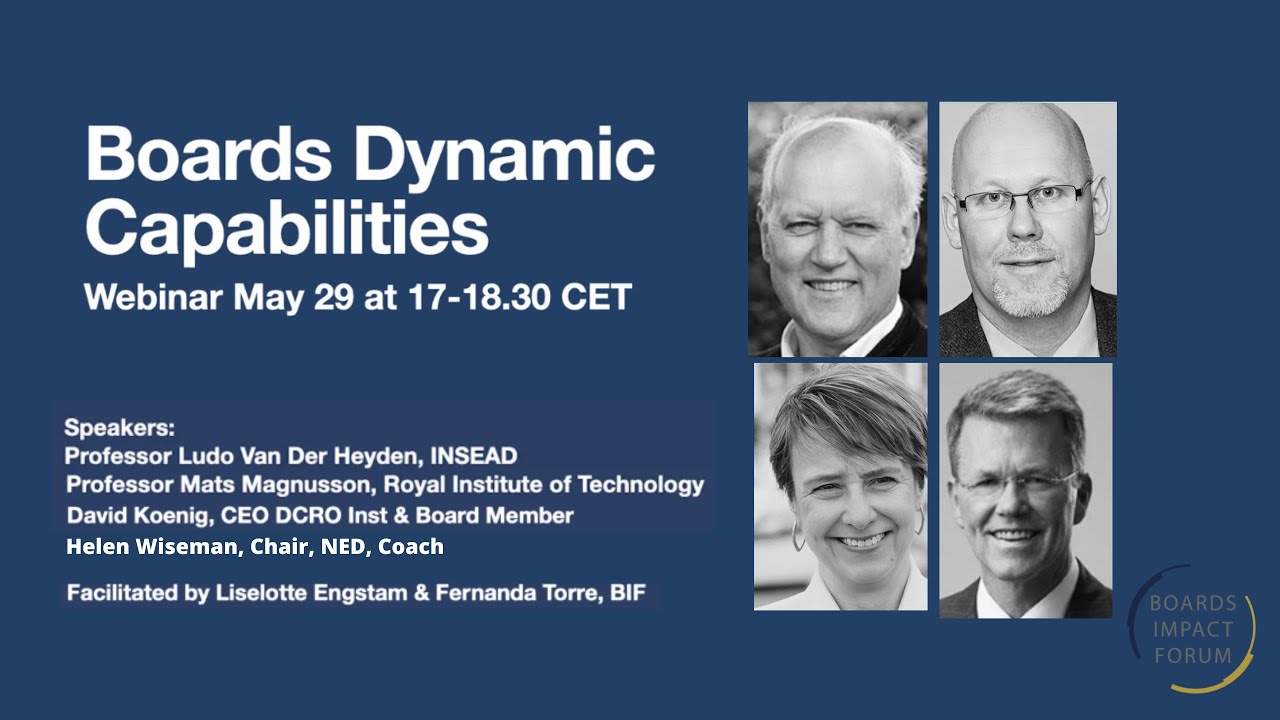 Boards Dynamic Capabilities, Webinar with Boards Impact Forum