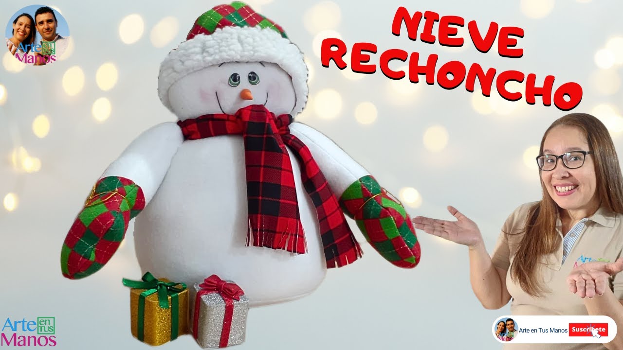 🔴Haz Tus Propios MUÑECOS DE NIEVE RECHONCHOS, Fácil Con Arte en Tus Manos
