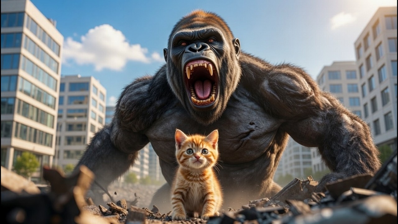 Little Orange Cat vs Giant Hero King Kong – Epic Battle You Won't Believe! 🐱💥🦍 (Insane Ending)