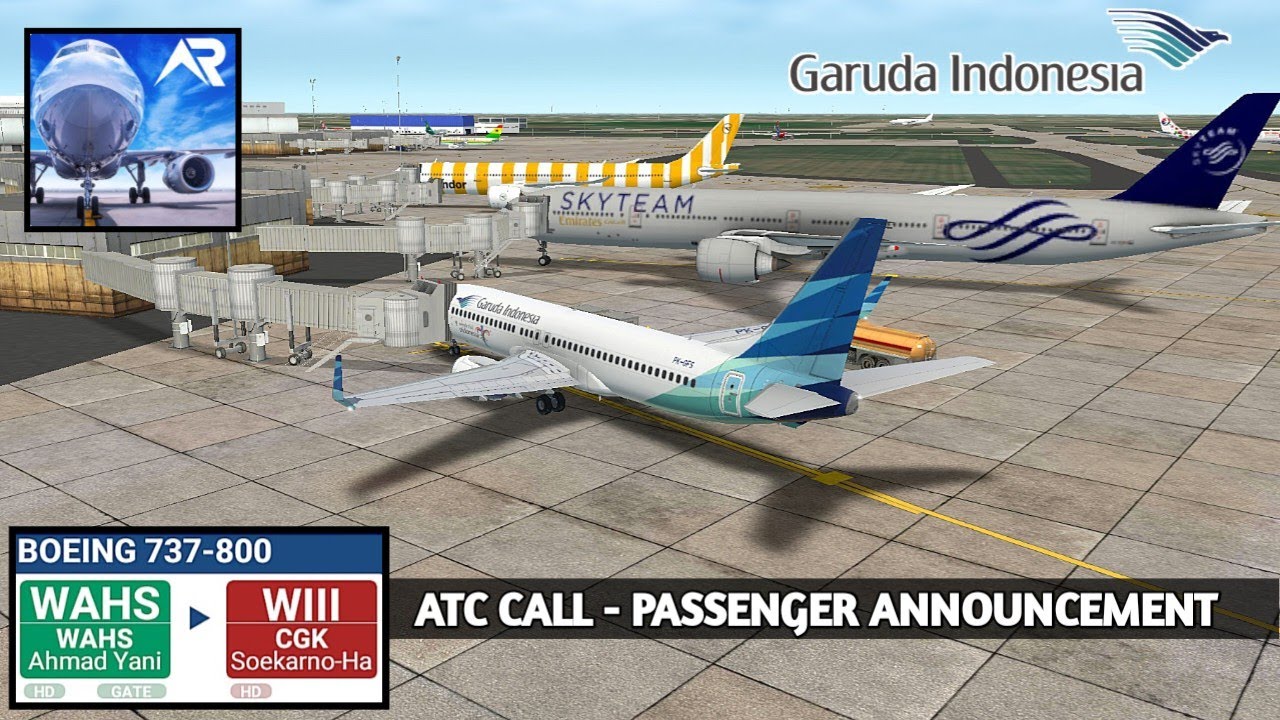 RFS - Real Flight Simulator Pro ~ Garuda Indonesia B737 - 800 Semarang to Jakarta [HD]