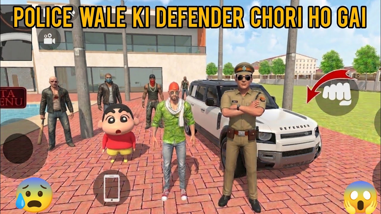 Shinchan Ne Bachayi Police Ki Luxury Defender! 🚔 | Indian Bikes Driving 3D