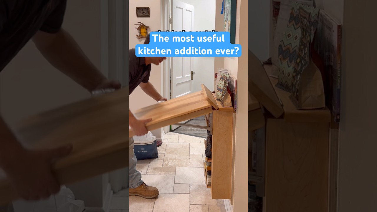 Add counter space to your kitchen with this unique build #workshop #diy #tinyhouse