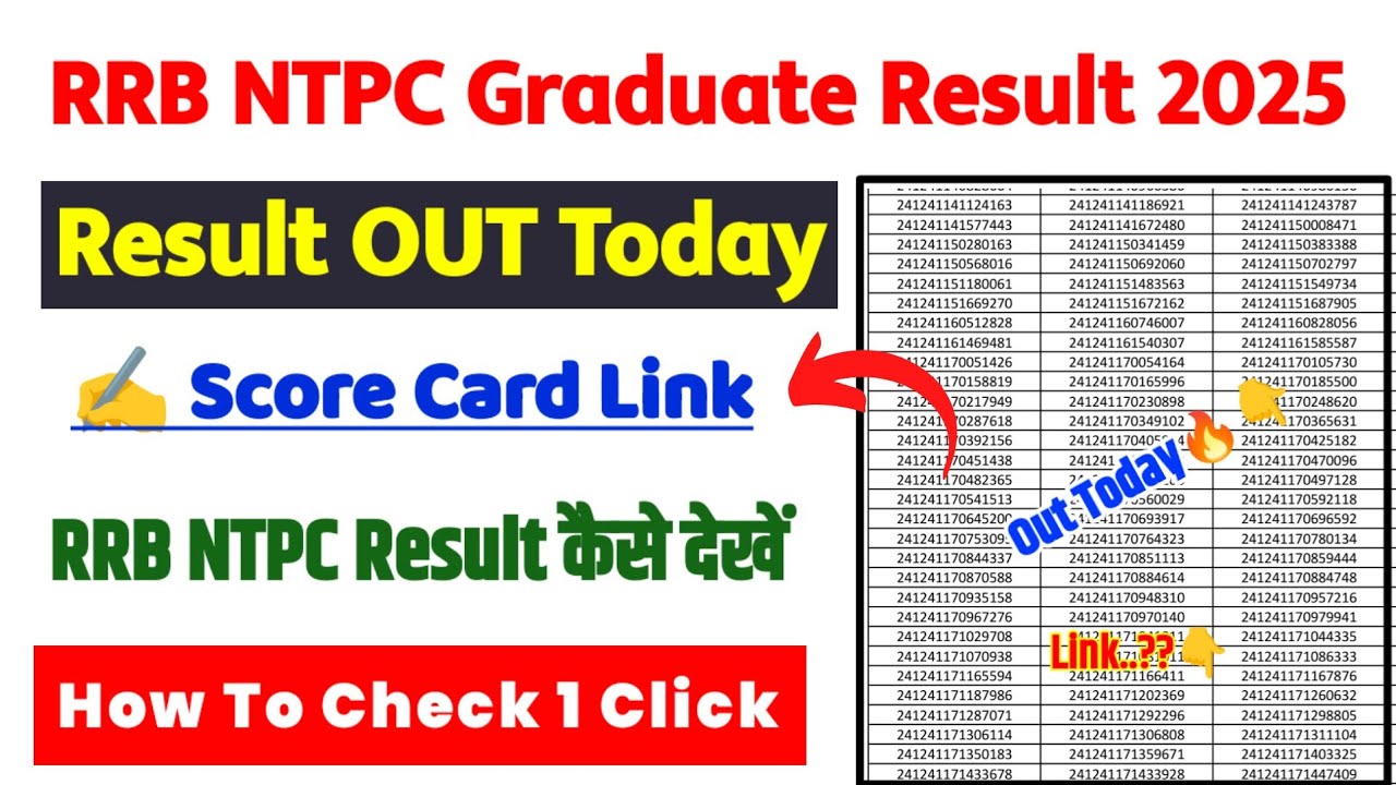 RRB NTPC Graduate Level Result 2025 Kaise Dekhe || How To Check RRB NTPC Result 2025 || NTPC Result 
