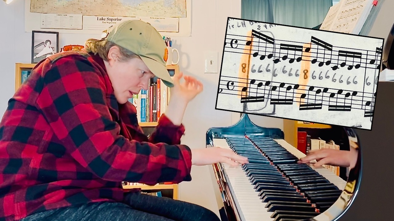 Practicing Bach's Prelude 2 in C-minor, Book 1 (BWV 847)