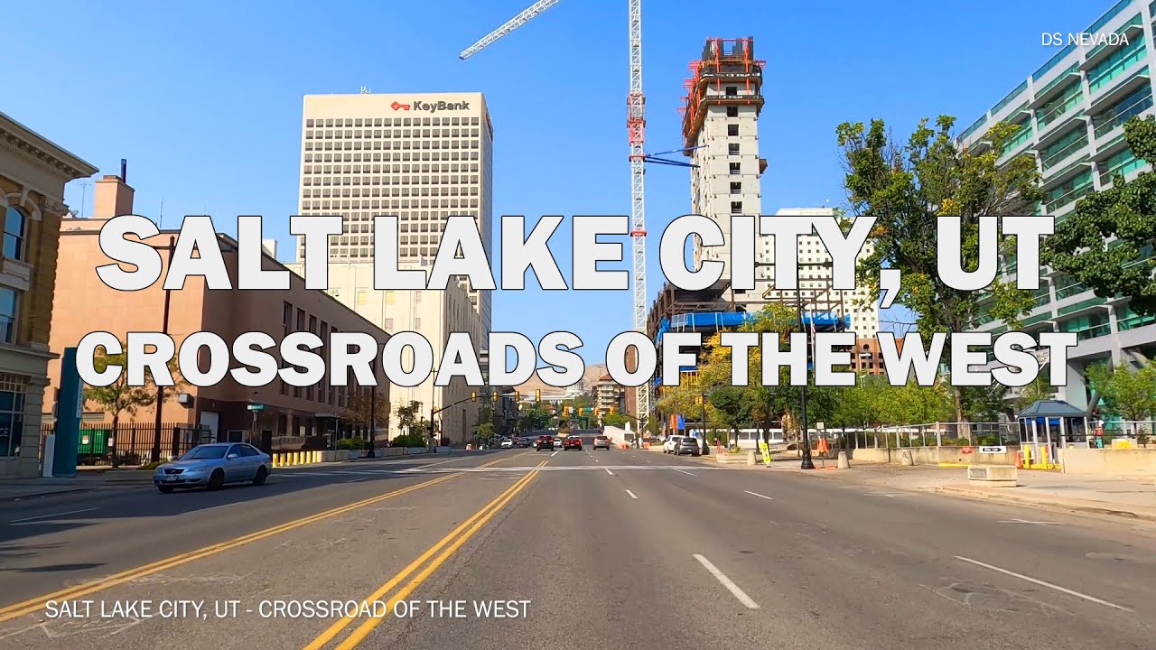 Salt Lake City, UT - Driving Downtown 4K