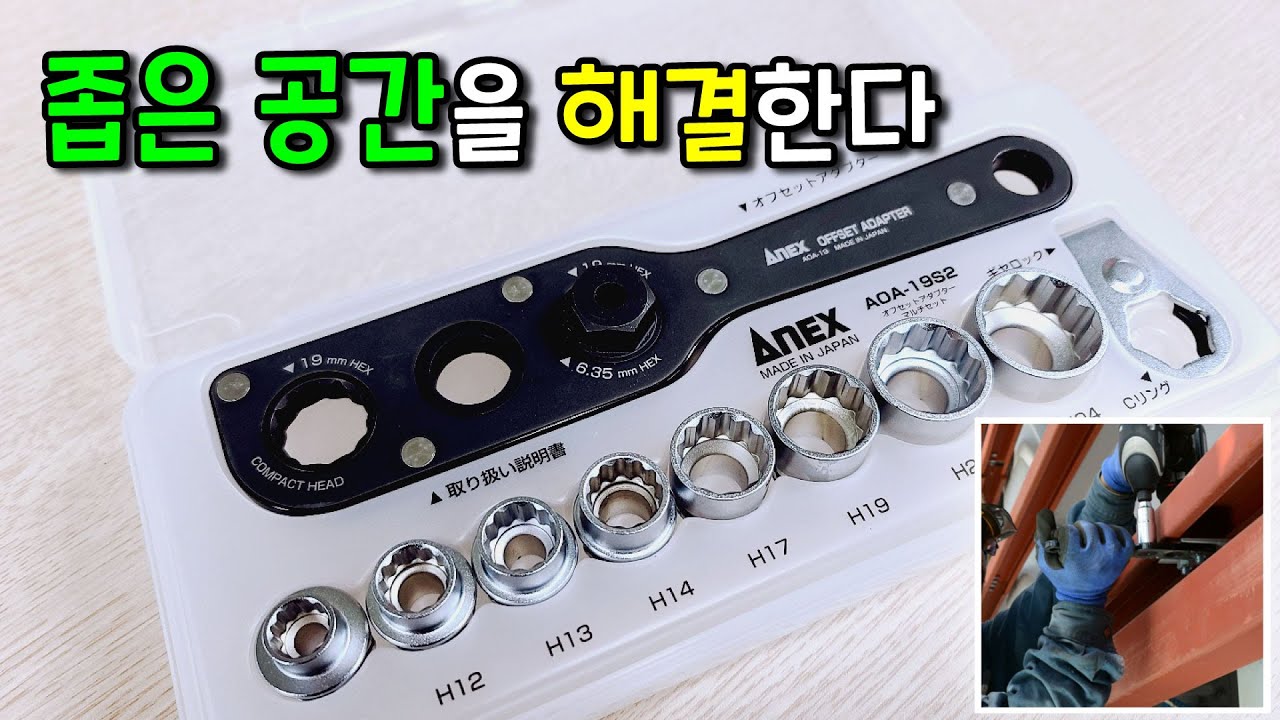 Ручной инструмент Milwaukee Annex AOA-19S2 с адаптером для болтов и гаек для работы в труднодосту...