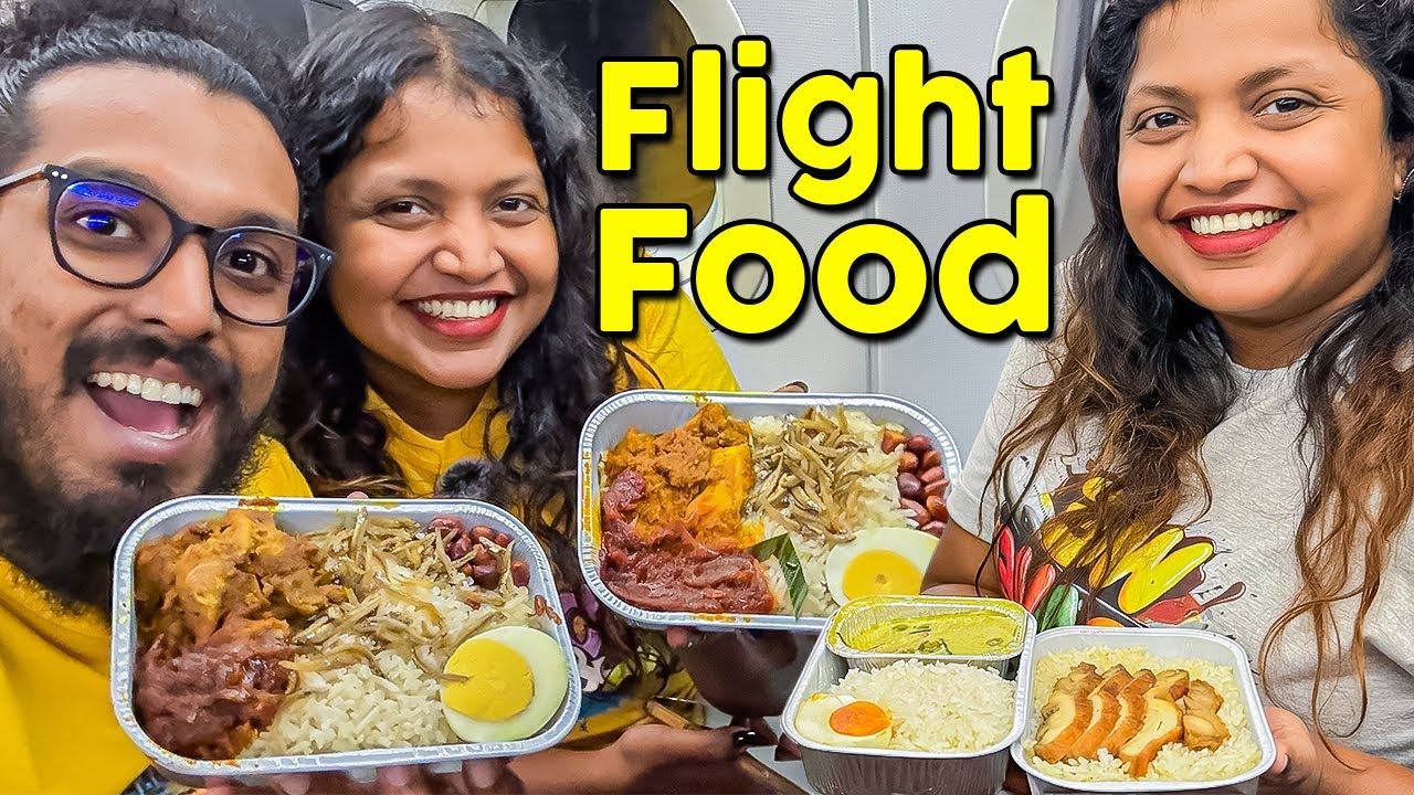 ප්ලේන් දෙකක කෑම බීම | Flight Food | AirAsia