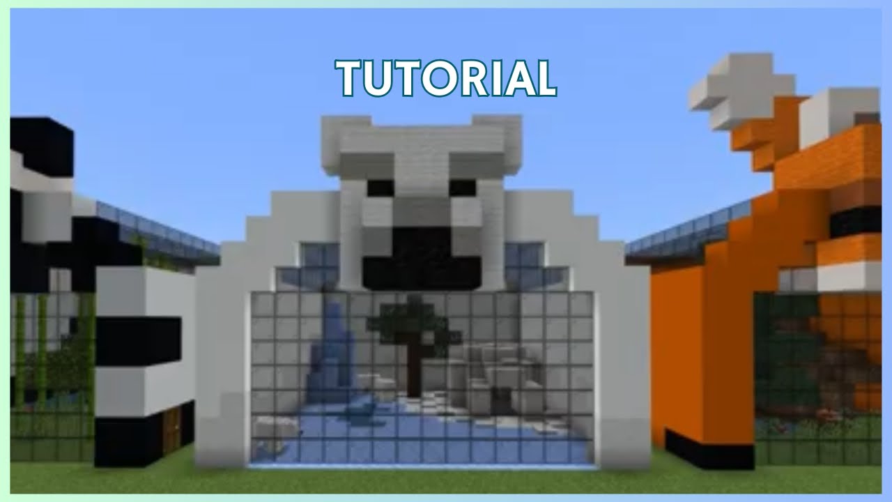 Minecraft Tutorial: How To Make Polar Bear Zoo Enclosure!