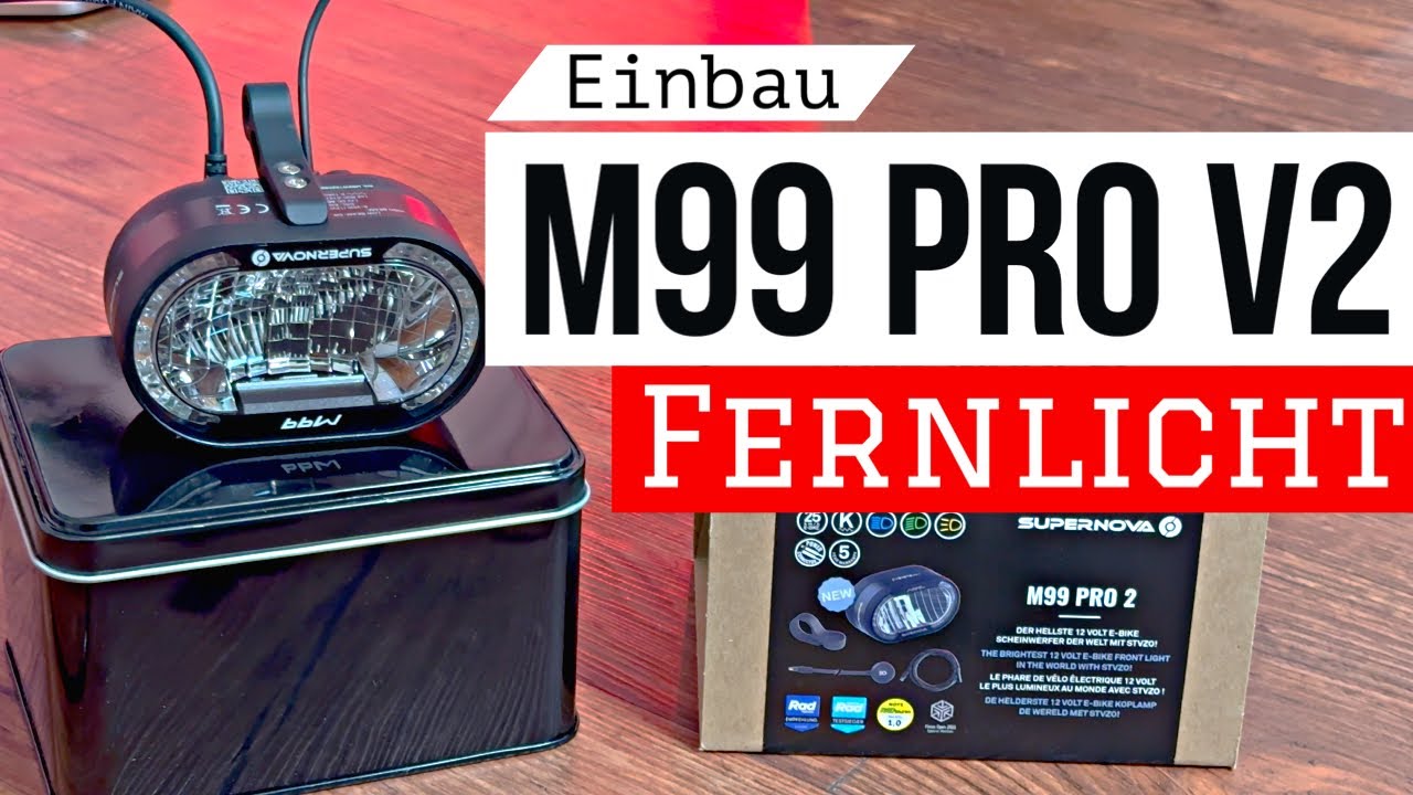 Licht selbst nachrüsten : SUPERNOVA M99 Pro V2 mit Fernlicht | Yamaha PWX3 | Haibike 12V
