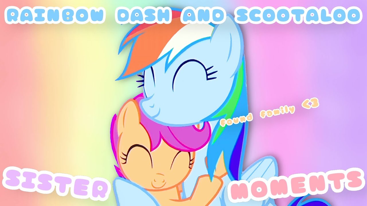 Rainbow Dash and Scootaloo being adoptive siblings for 9 minutes